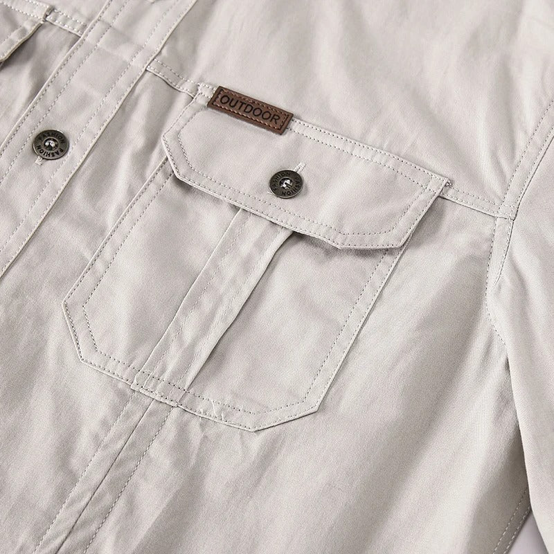 Langærmet button-down-skjorte til mænd