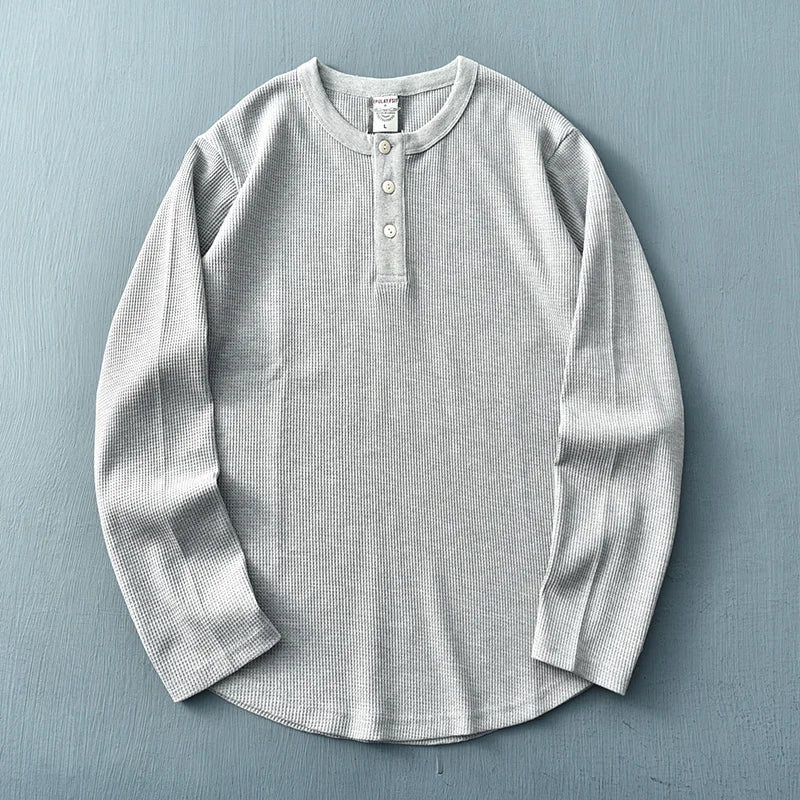 Langærmet henley-t-shirt til herrer