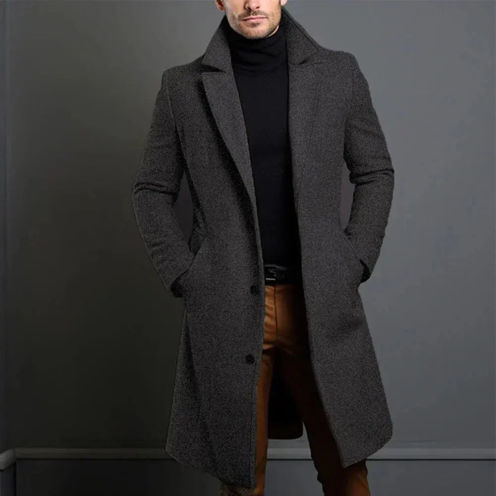 Lang slim fit herrefrakke