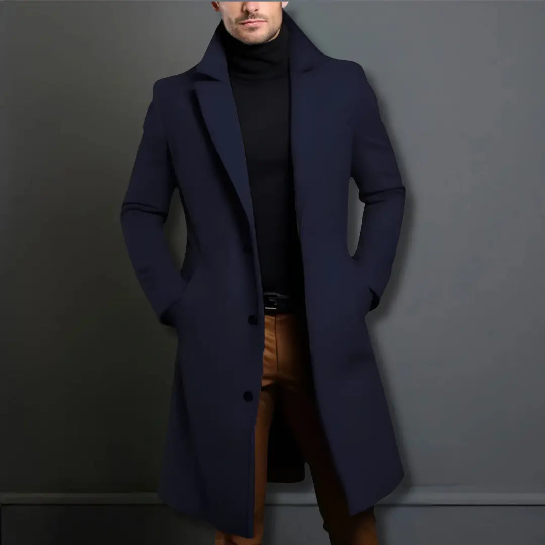 Lang slim fit herrefrakke