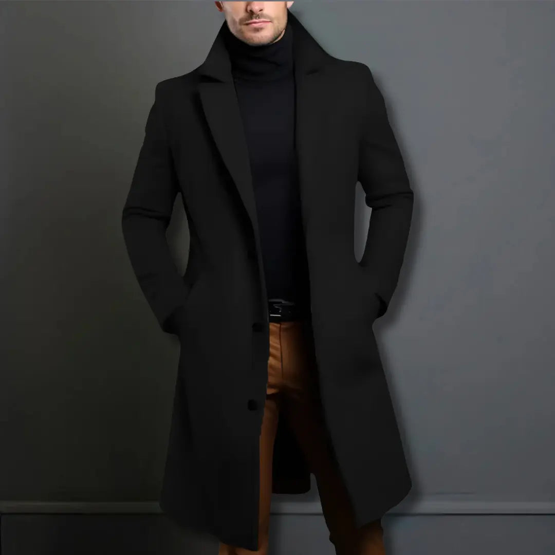 Lang slim fit herrefrakke