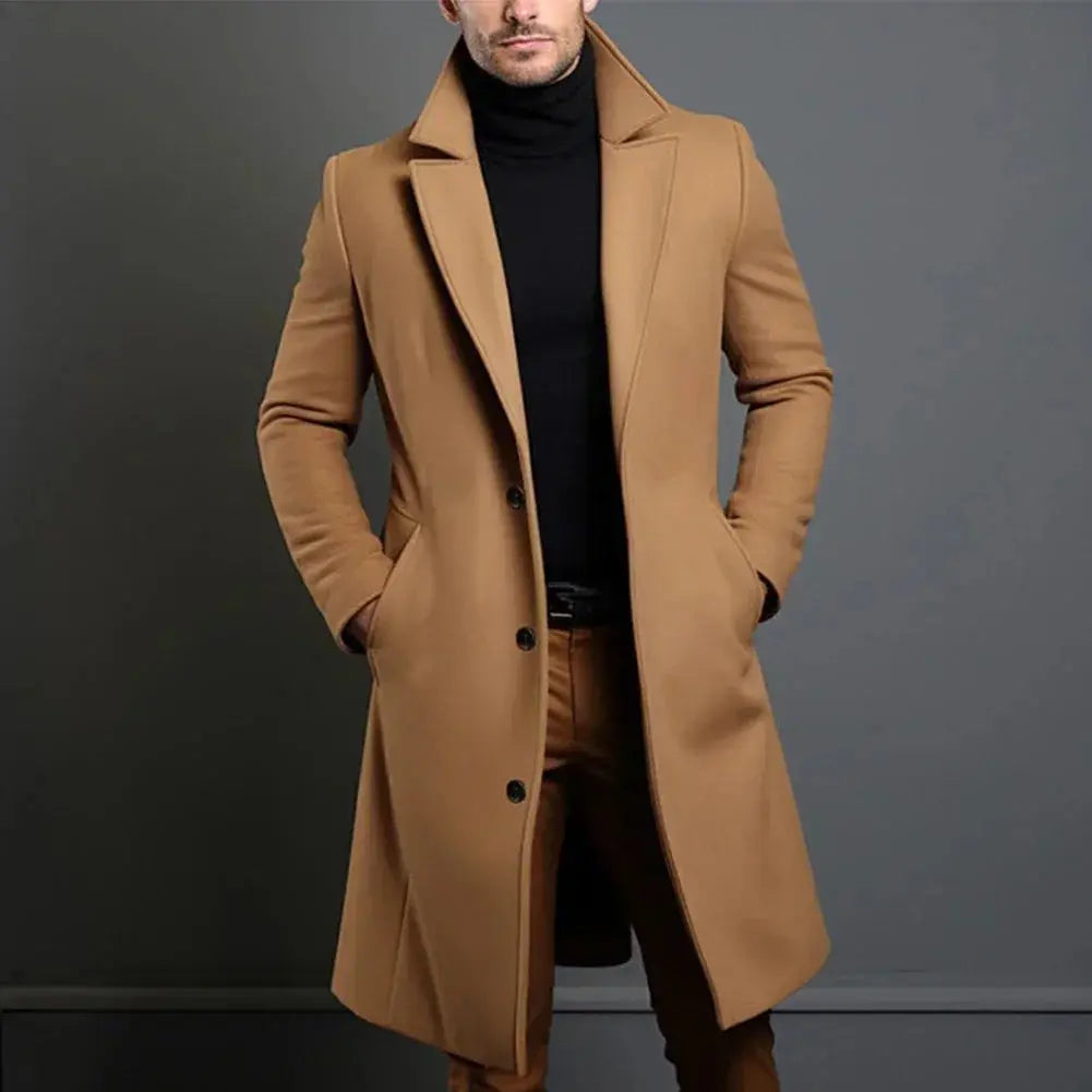 Lang slim fit herrefrakke