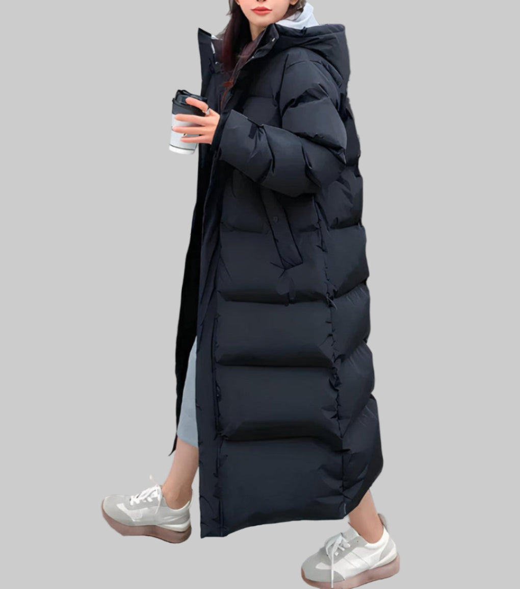 Lang vand- og vindtæt dameparka