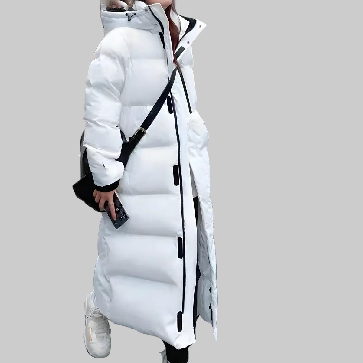 Lang vand- og vindtæt dameparka