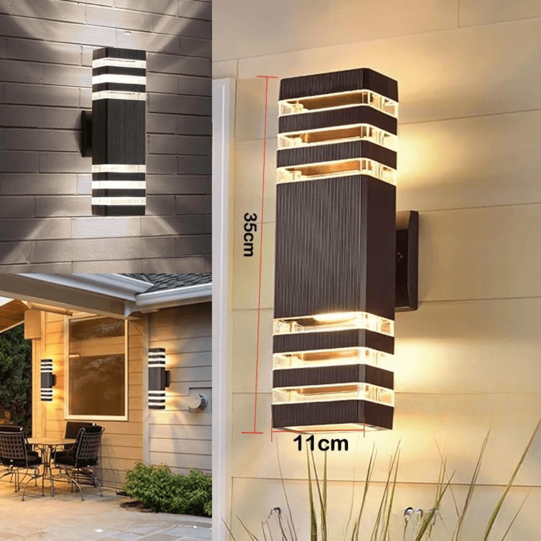 LED-udendørsvæglampe – Moderne IP65 Up & Down-design med E27-fatning