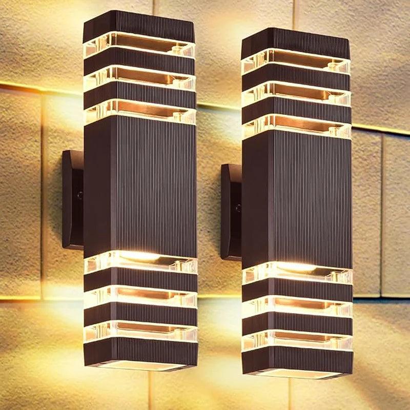 LED-udendørsvæglampe – Moderne IP65 Up & Down-design med E27-fatning
