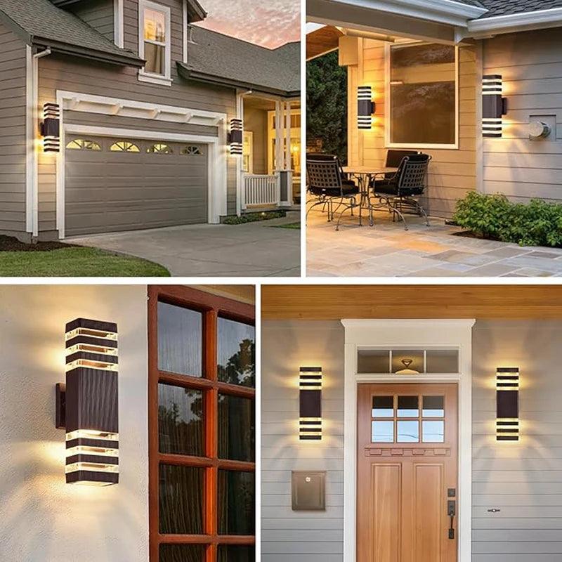 LED-udendørsvæglampe – Moderne IP65 Up & Down-design med E27-fatning