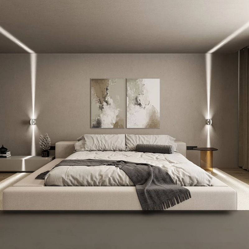LED-væglampe med farveskiftende design