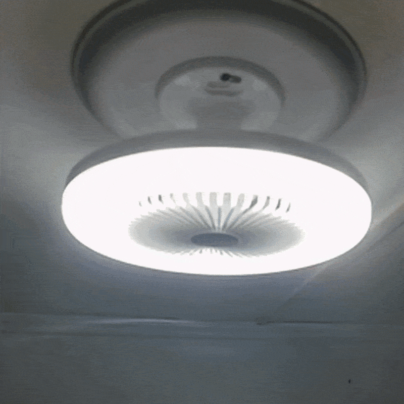 Loftsventilator med LED-belysning og fjernbetjening