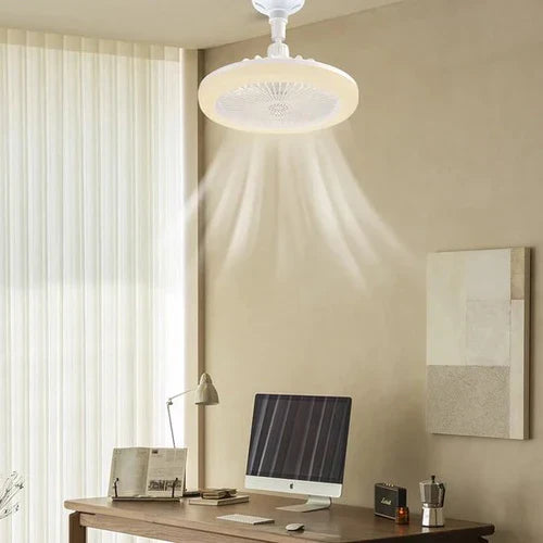 Loftsventilator med LED-belysning og fjernbetjening