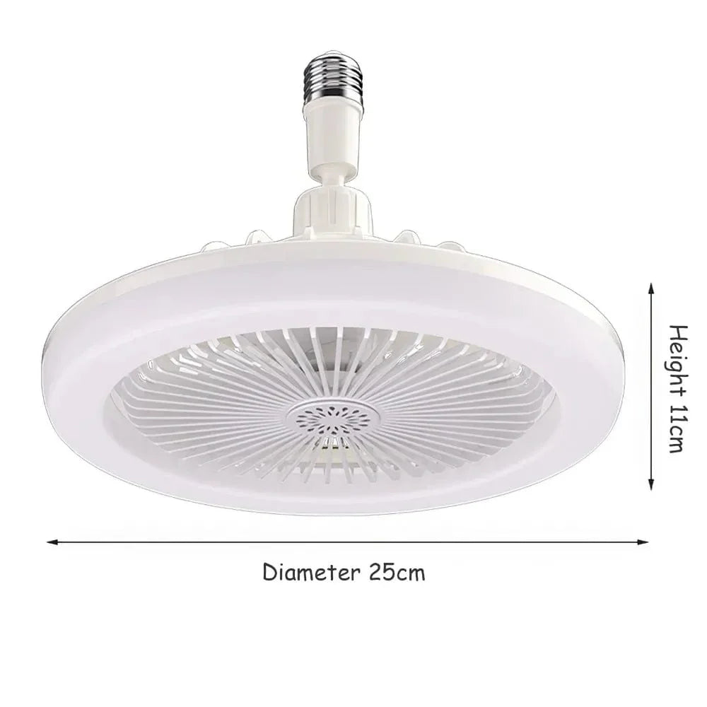 Loftventilator med LED-lampe E27 til stue og soveværelse