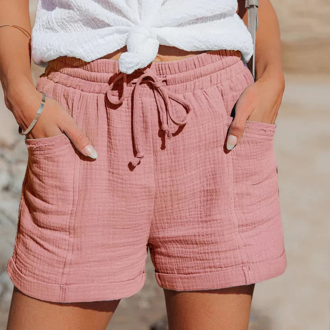 Luftige sommershorts til damer med elastisk talje