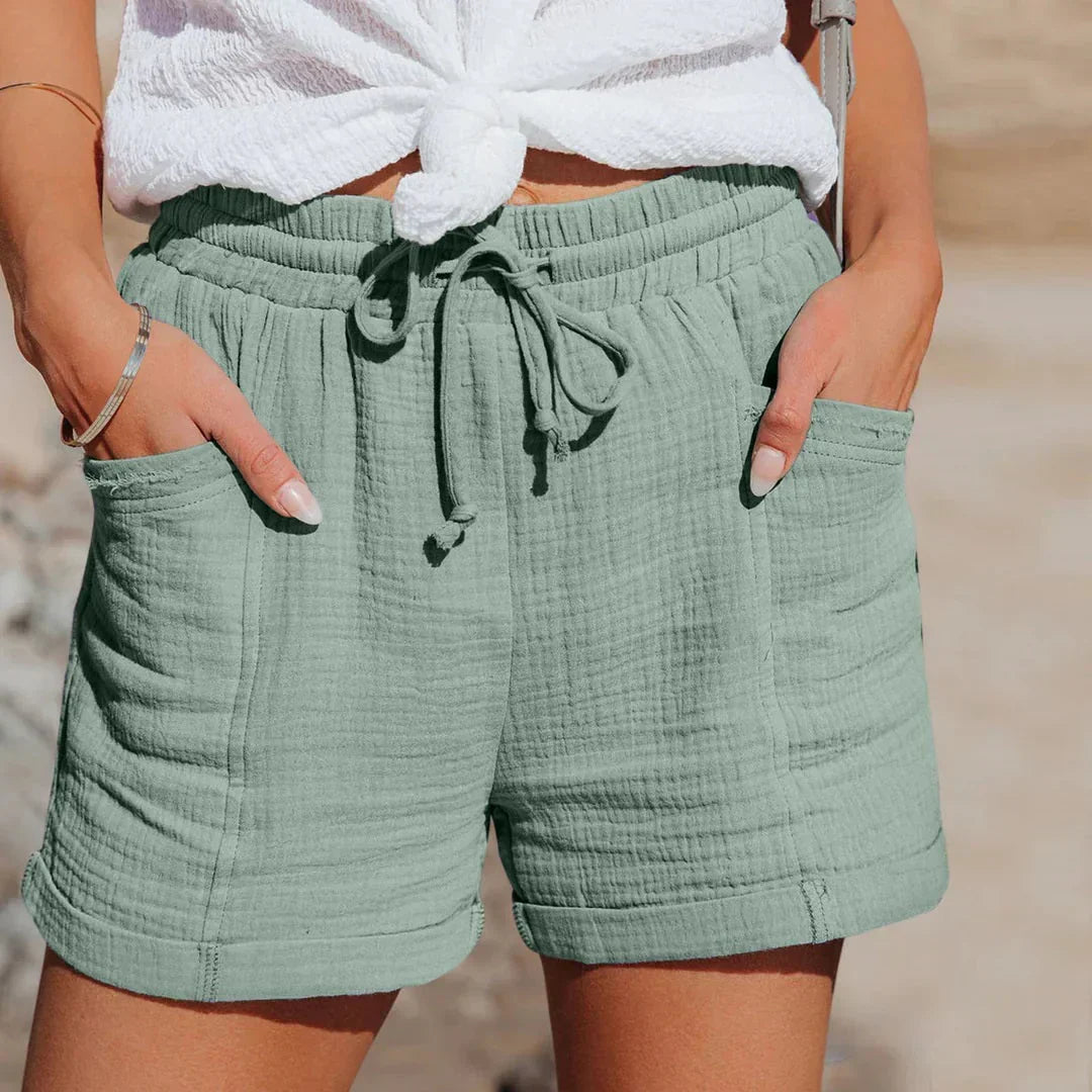 Luftige sommershorts til damer med elastisk talje
