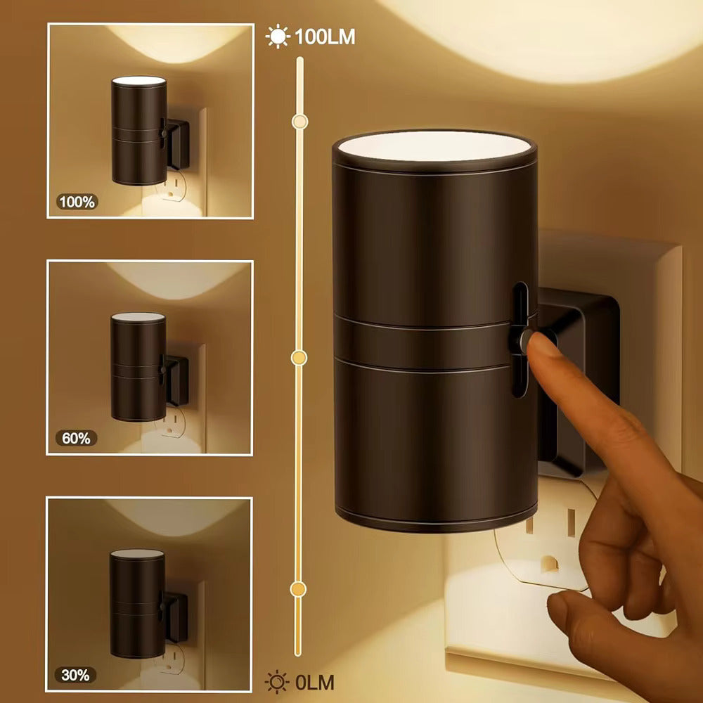 Luksuriøs plug-in stemningsnatlampe – Dæmpbar LED-væglampe med sensor (3000K varm glød)