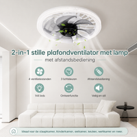 Luksusventilator med lampe