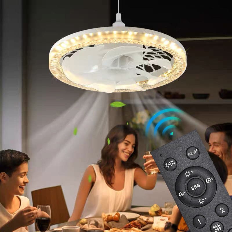 Luksusventilator med lampe