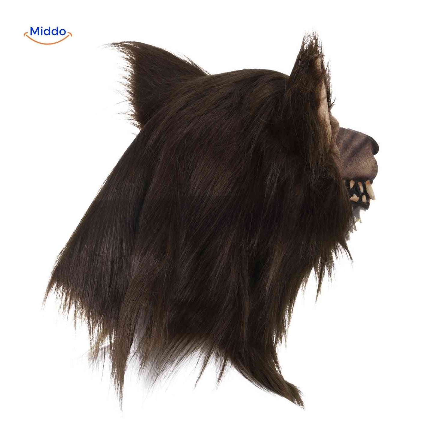 Maske | Latex-ulvehoved, lysende og ideel til halloween