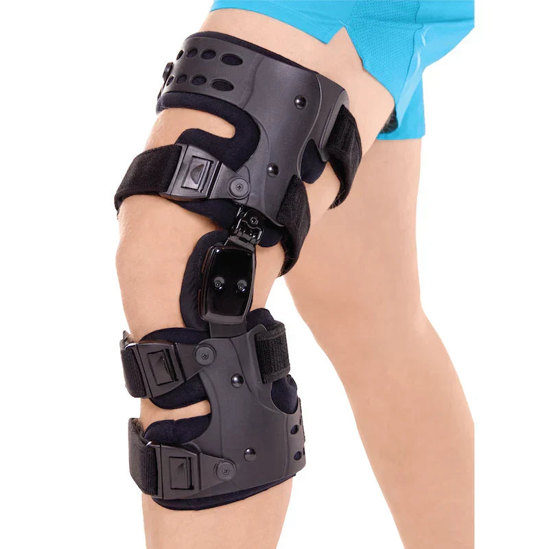 Medicinsk OA-aflastningsknæskinne | Unikompartimentel artroseortose | Varus/valgus-korrektion & ROM-kontrol | Medial & lateral aflastning | Justerbar bevægelsesvinkel