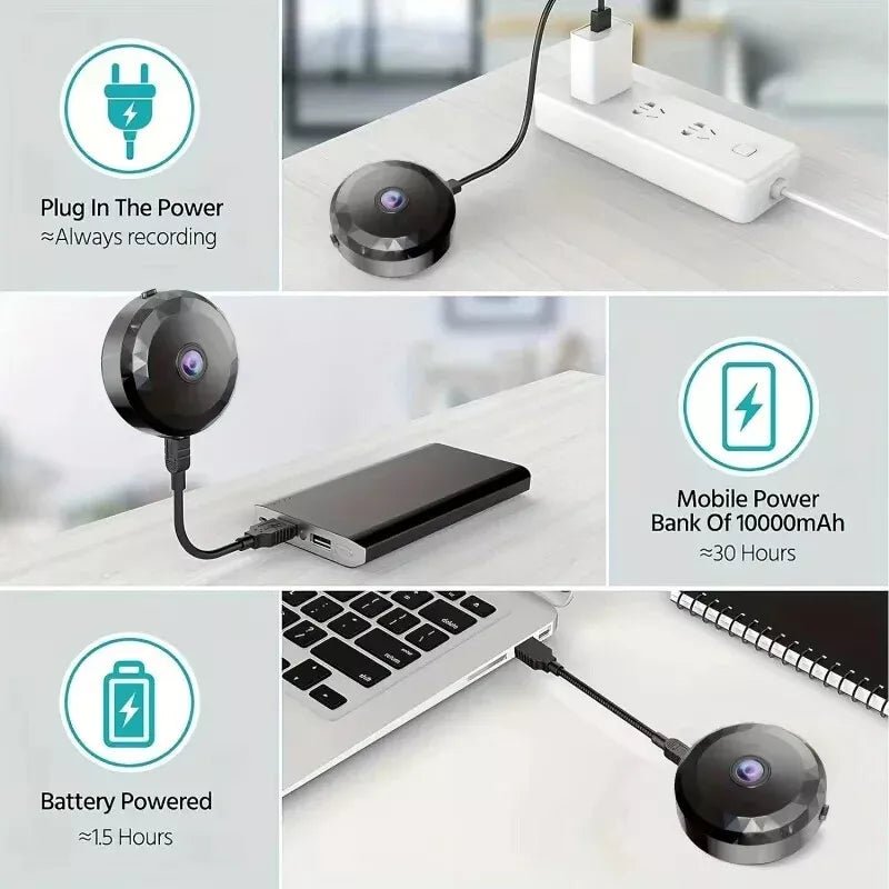 Mini WiFi-kamera: 1080P HD, nattesyn, bevægelsesregistrering