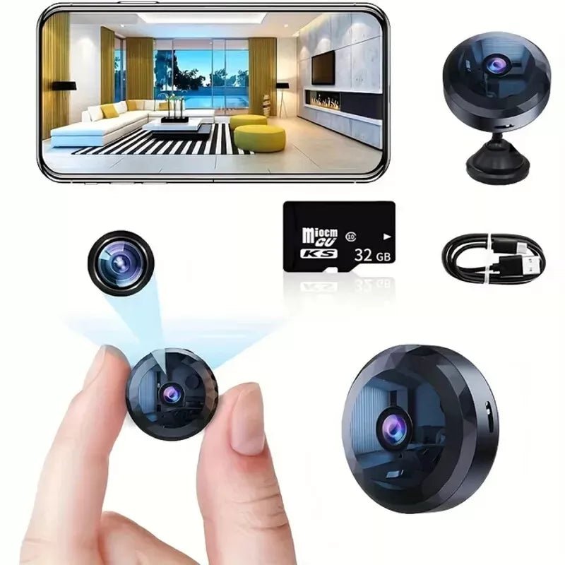 Mini WiFi-kamera: 1080P HD, nattesyn, bevægelsesregistrering