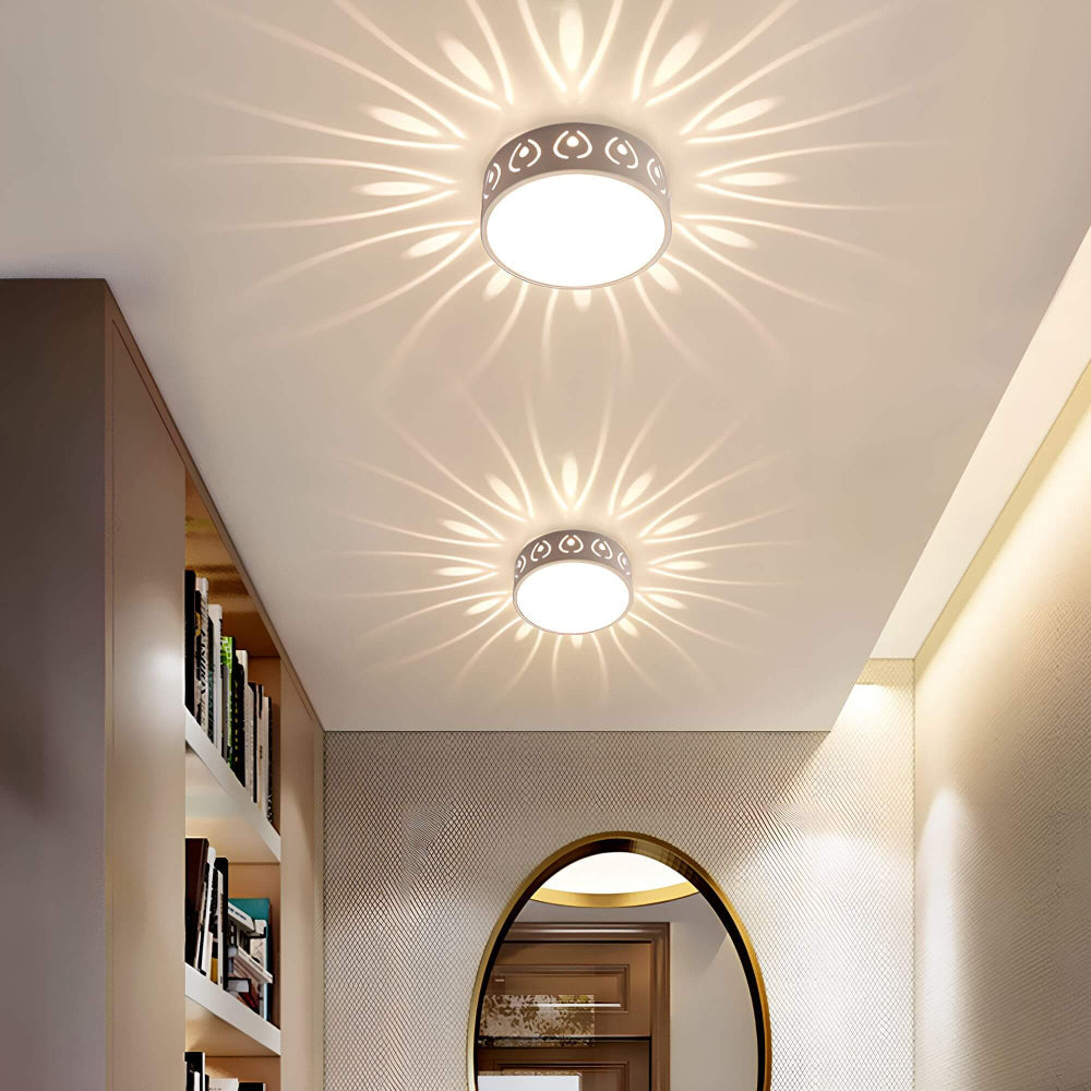 Minimalistisk LED-loftlampe med blødt, varmt skær