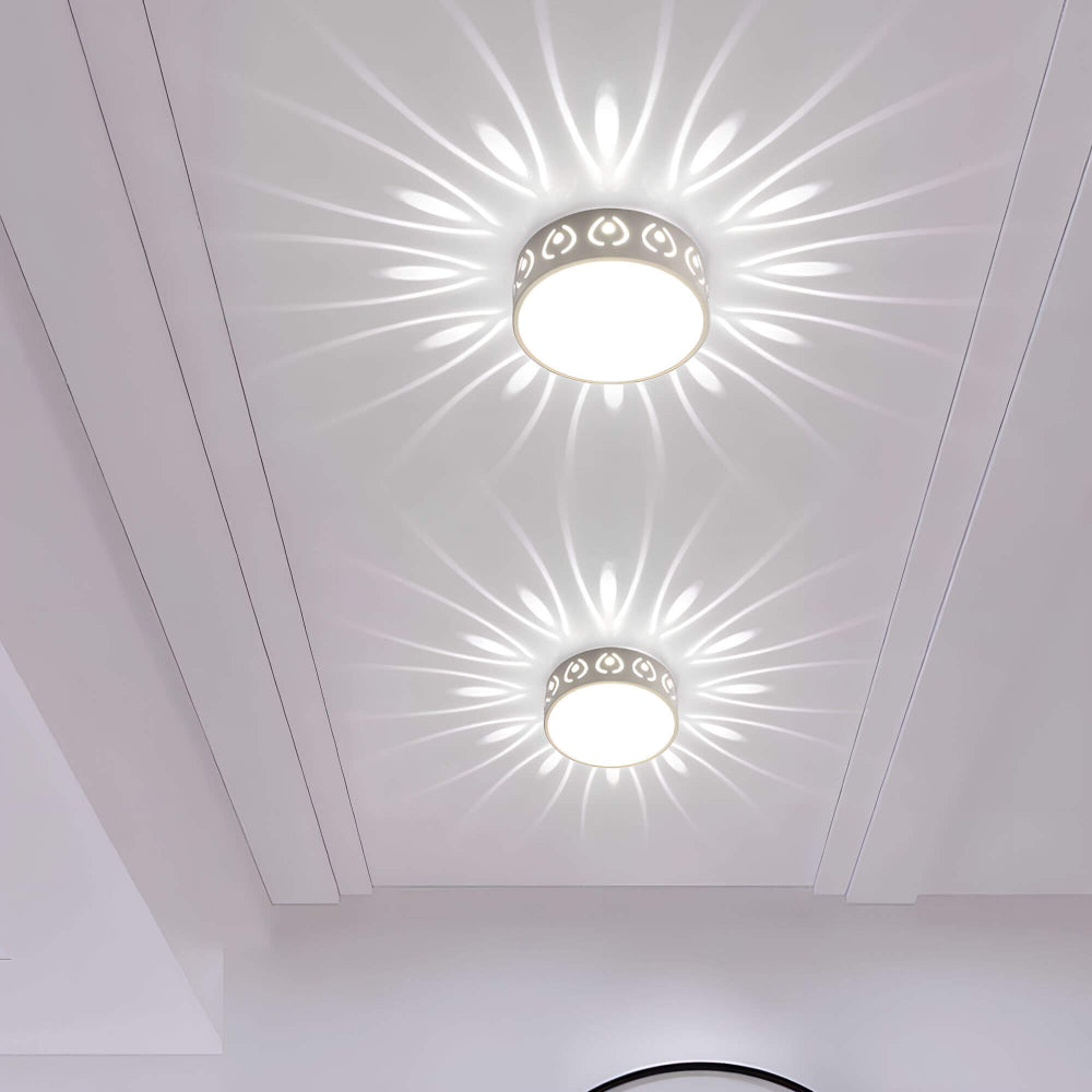Minimalistisk LED-loftlampe med blødt, varmt skær