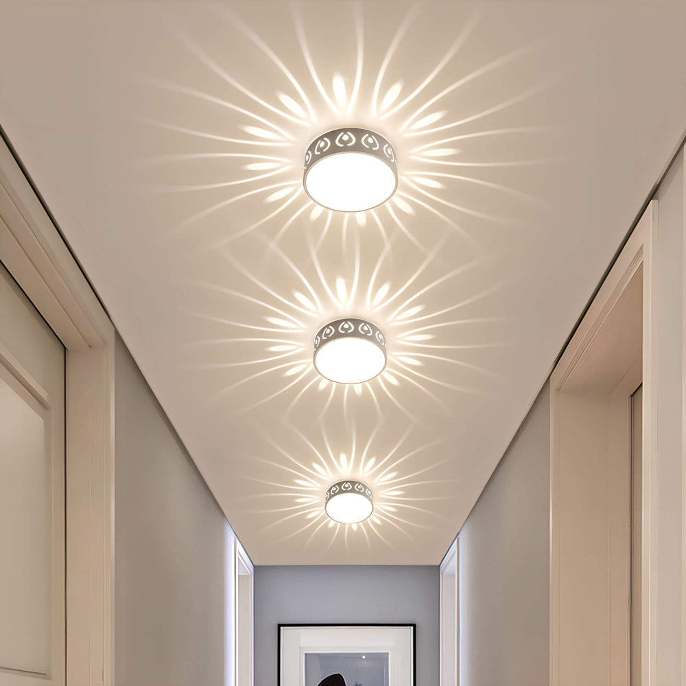 Minimalistisk LED-loftlampe med blødt, varmt skær