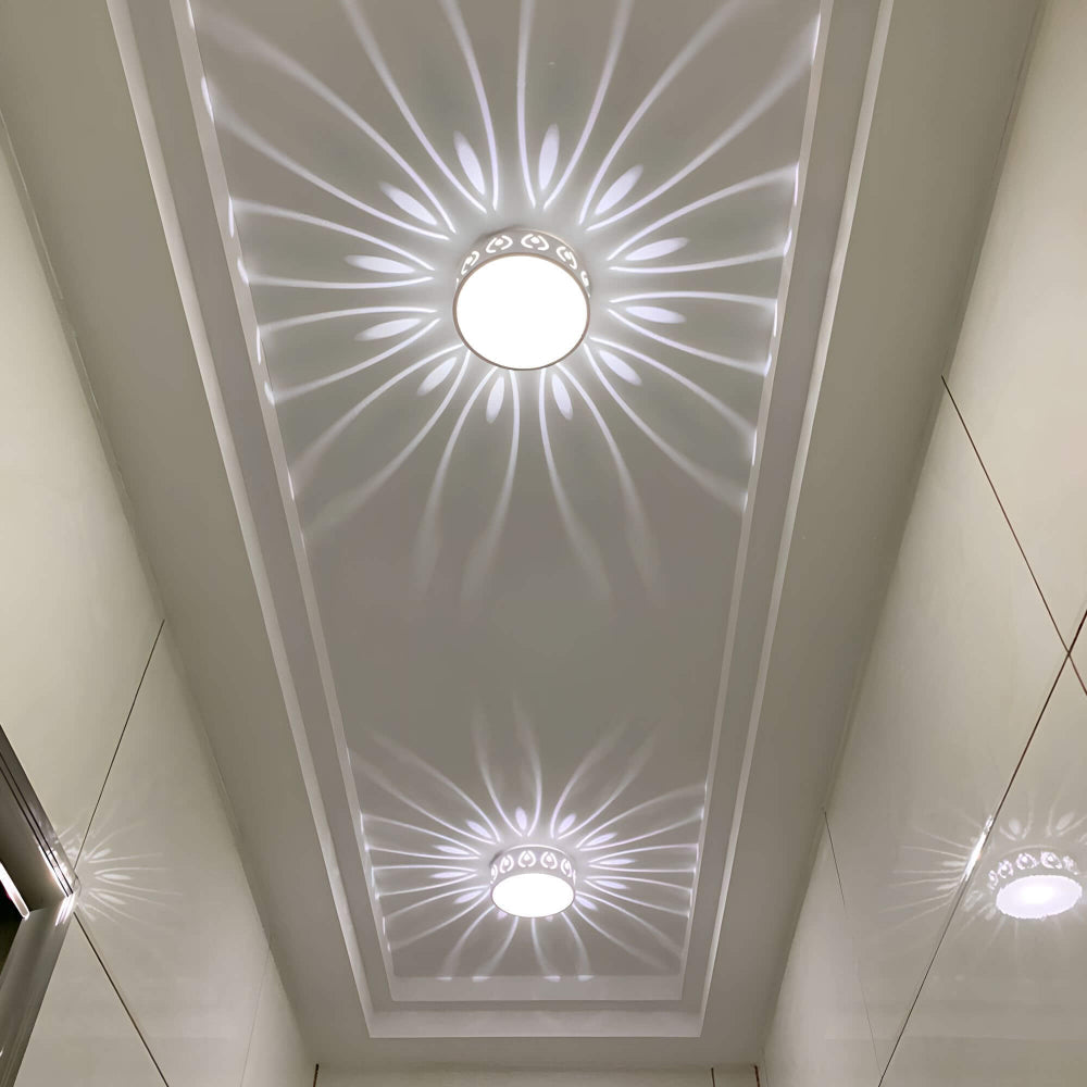 Minimalistisk LED-loftlampe med blødt, varmt skær