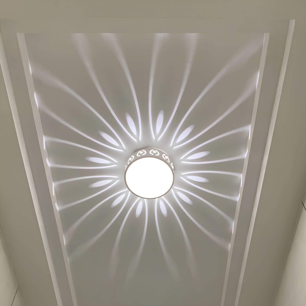 Minimalistisk LED-loftlampe med blødt, varmt skær