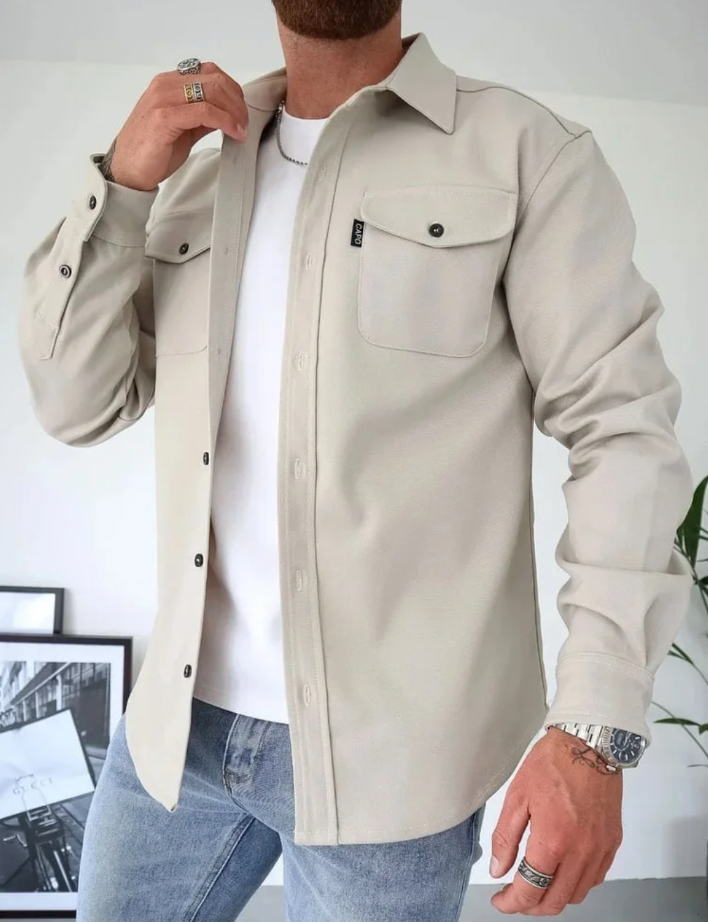Moderne og stilfuld herreskjorte