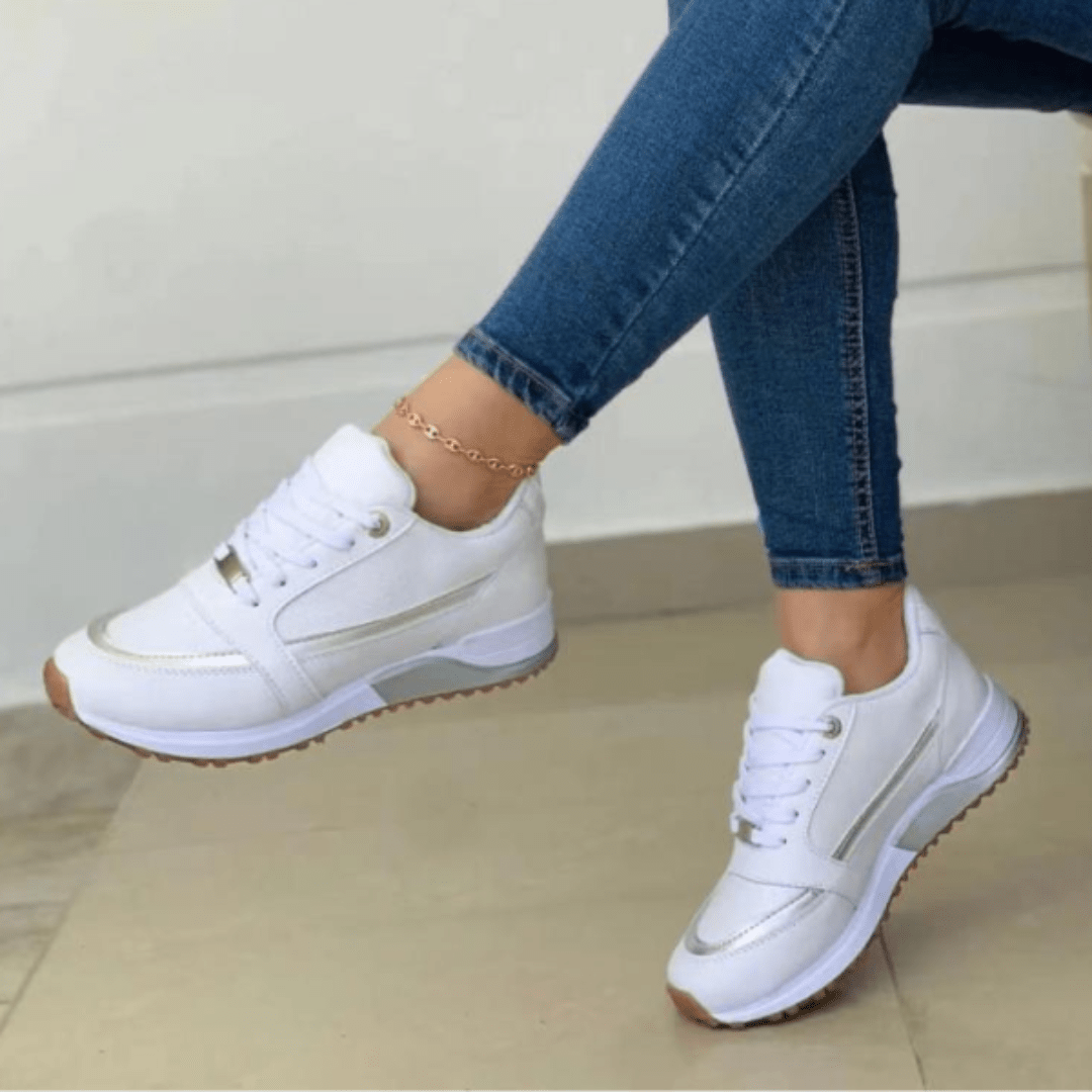 Modesneakers med snørebånd til damer