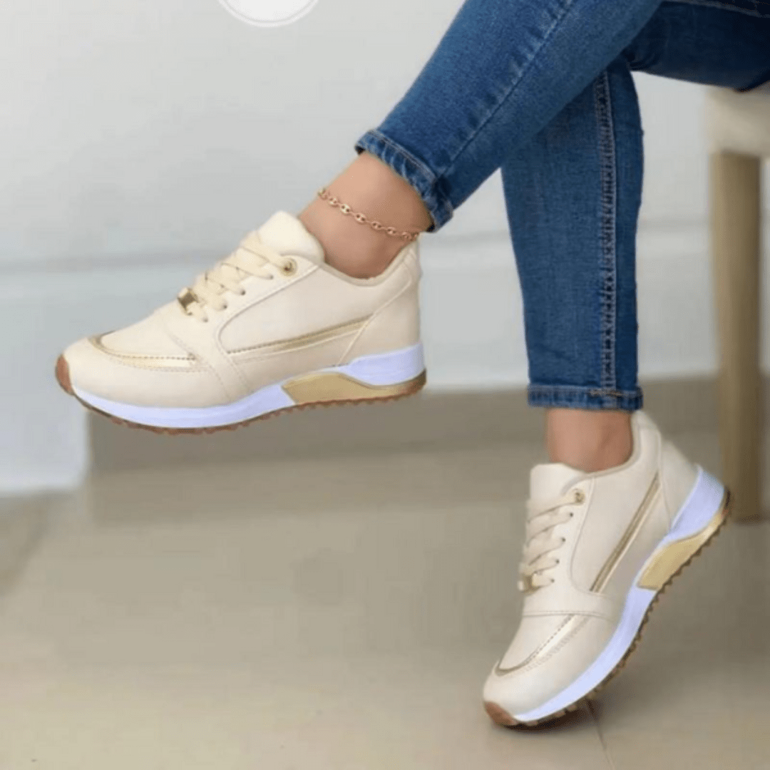 Modesneakers med snørebånd til damer