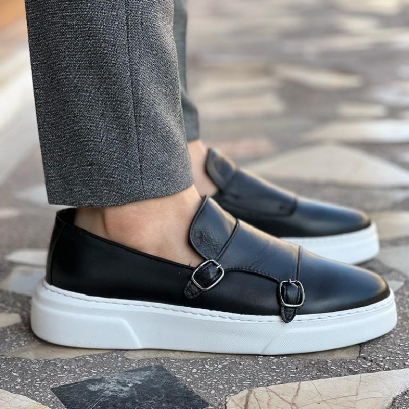 Monk strap slip-on-loafers til herrer