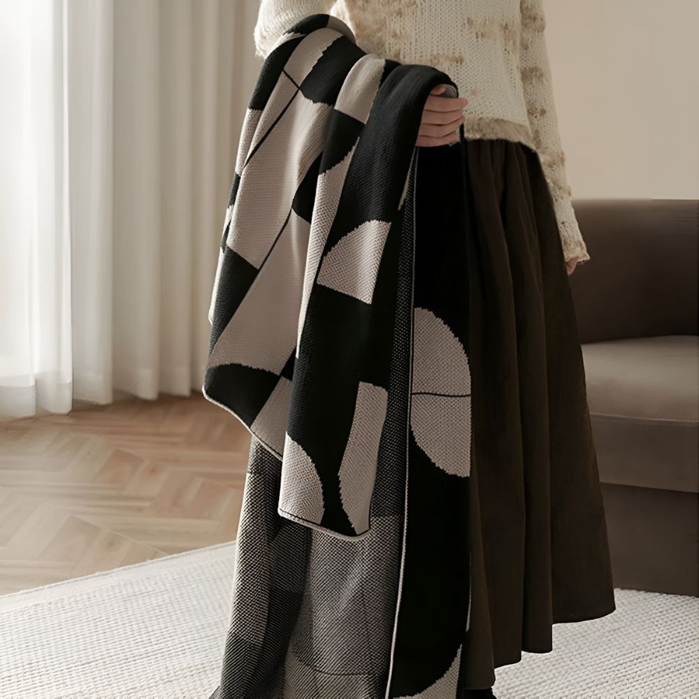 Monokrom geometrisk plaid