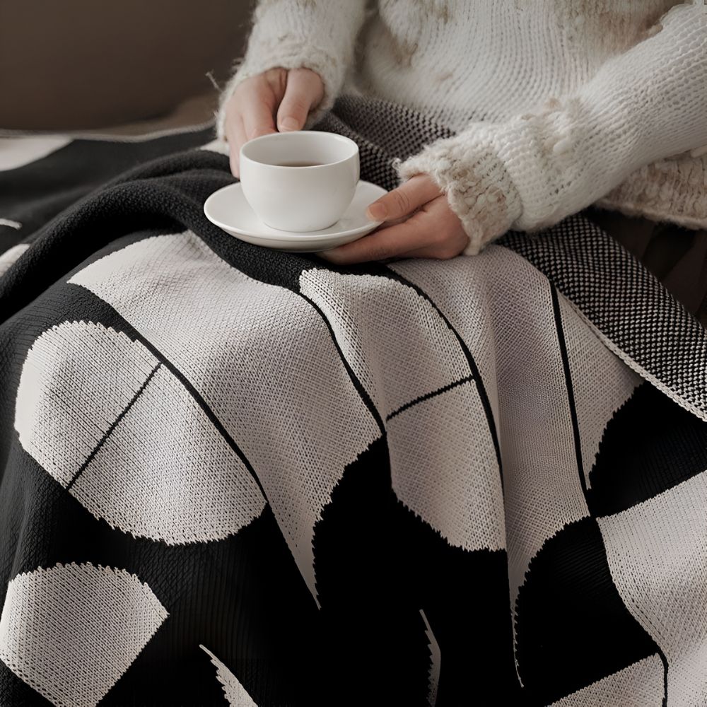 Monokrom geometrisk plaid
