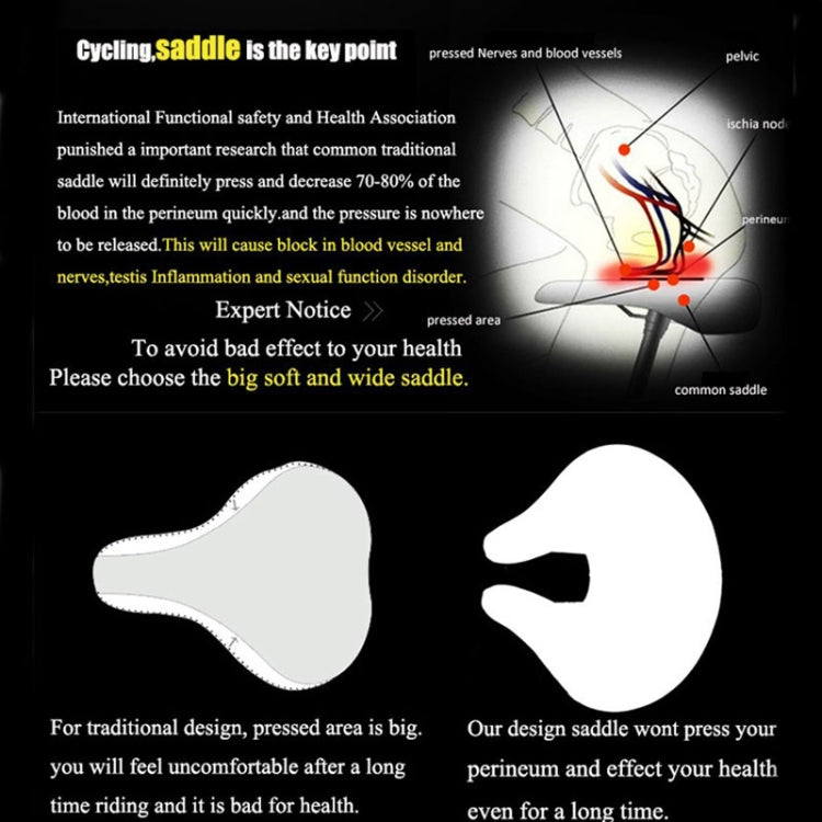 Mountainbike cykelsadel | Ergonomisk polstret | Trykaflastning