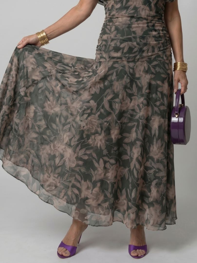 Off-shoulder maxikjole til damer