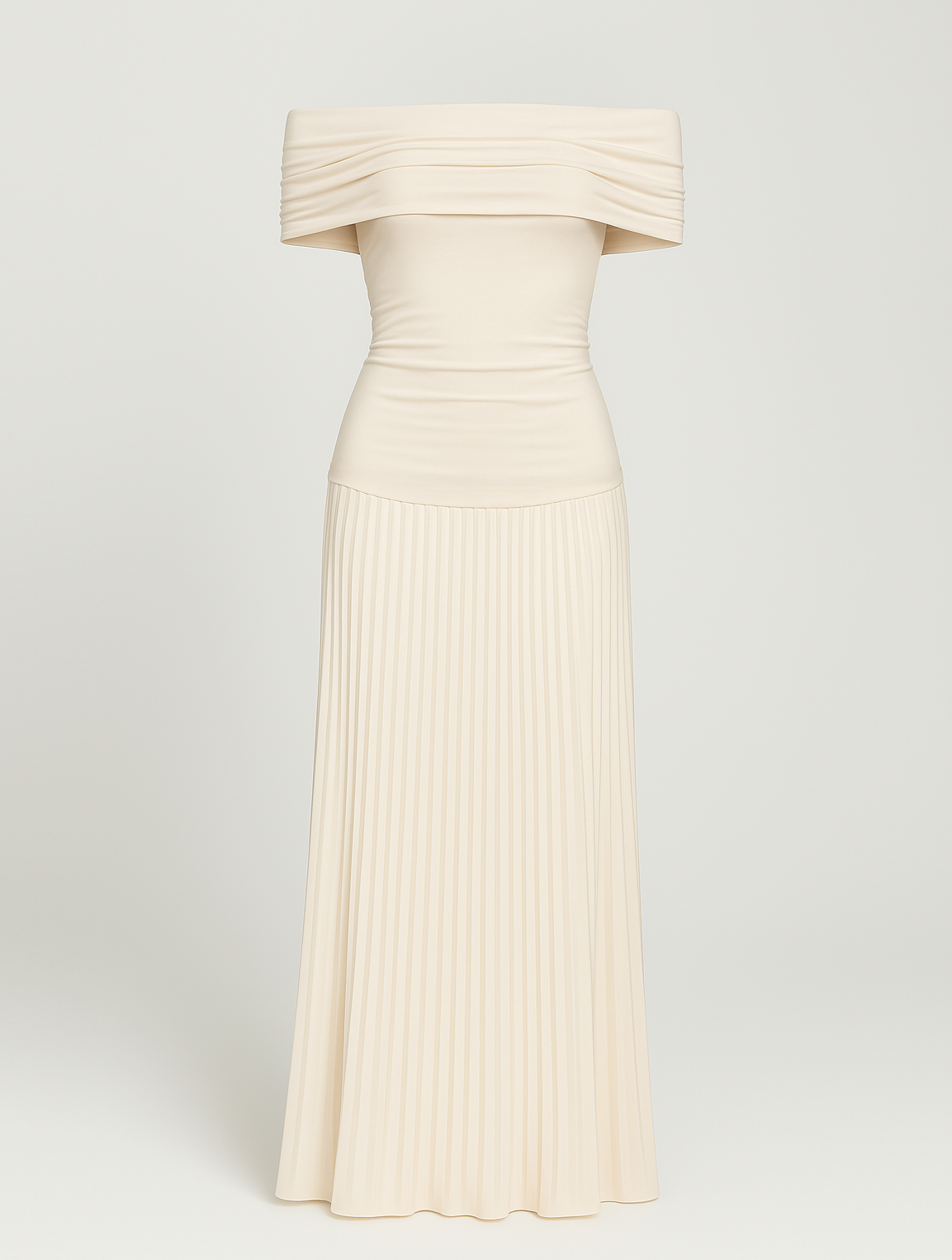 Off-shoulder maxikjole til damer