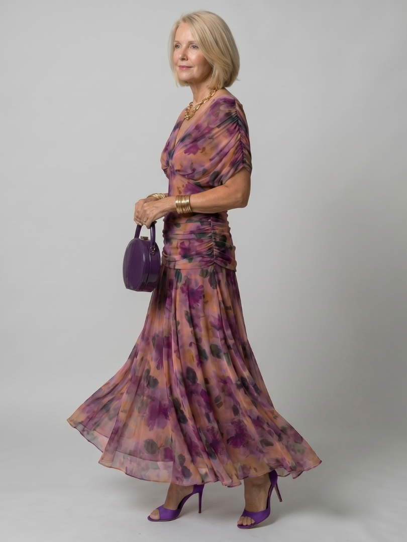 Off-shoulder maxikjole til damer