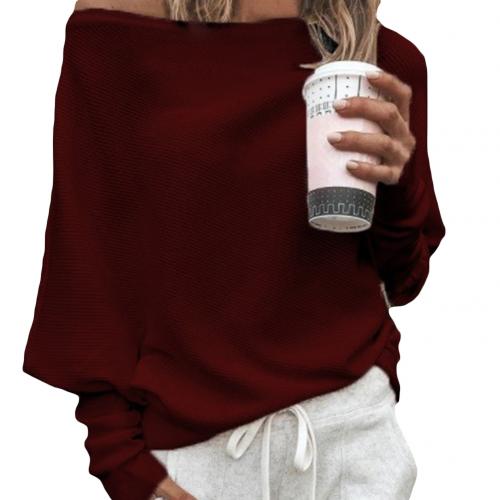 Off-shoulder striktrøje til kvinder