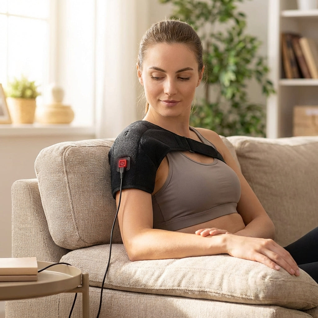 Opvarmet skulderstøttebandage