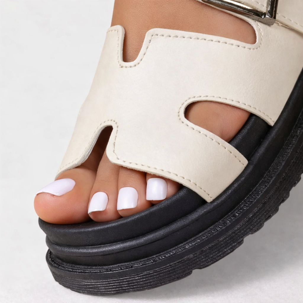 Ortopædiske damesandaler med grov sål