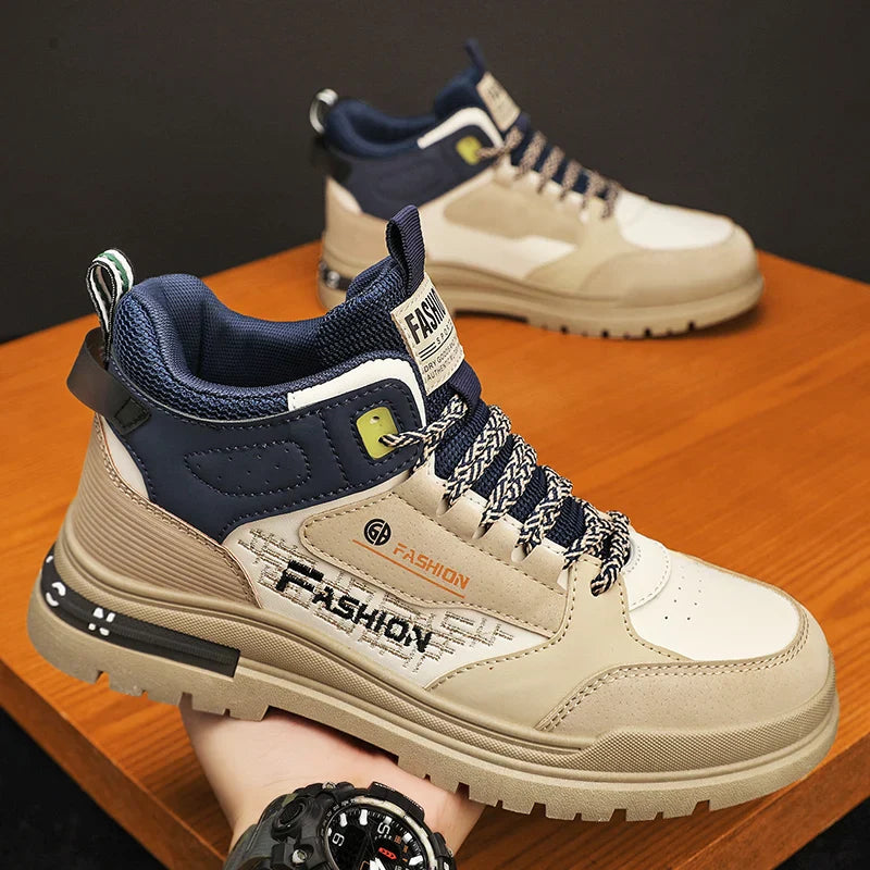 Ortopædiske høje herresneakers med polstret krave
