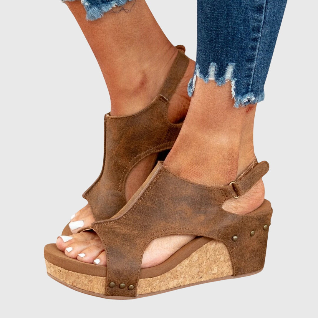 Ortopædiske peep toe-sandaler til damer