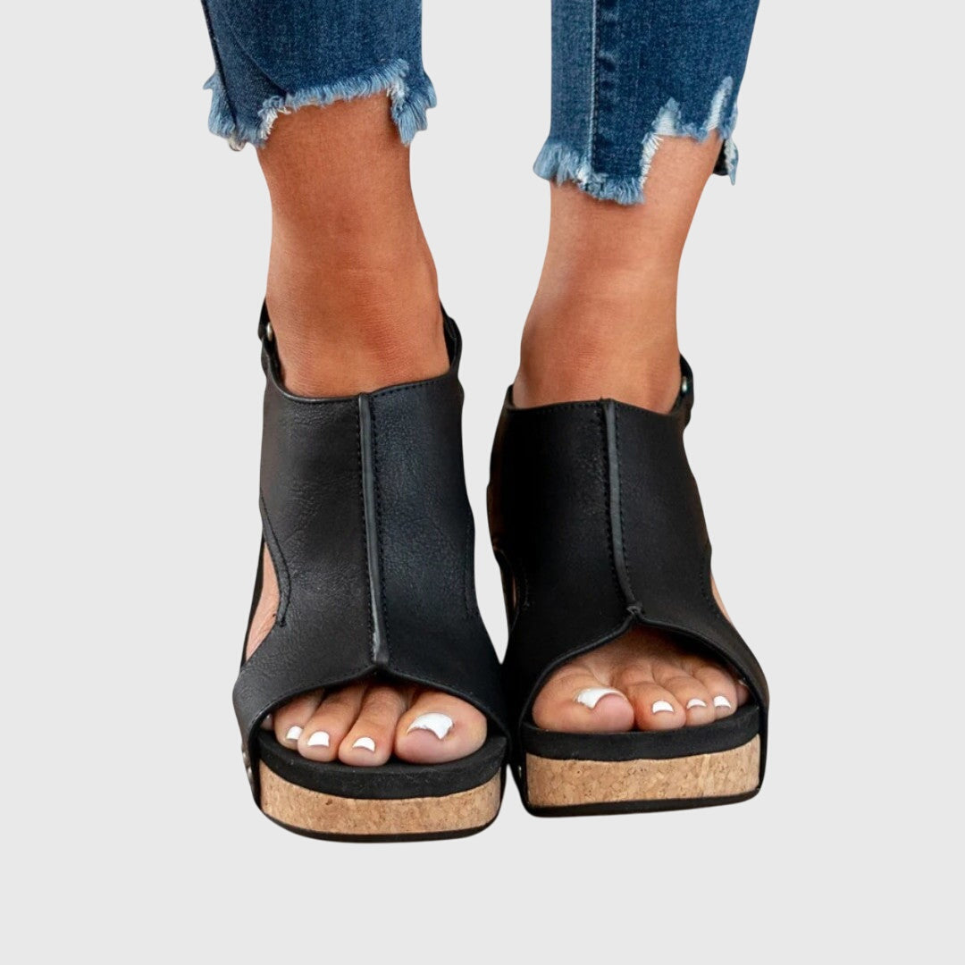 Ortopædiske peep toe-sandaler til damer