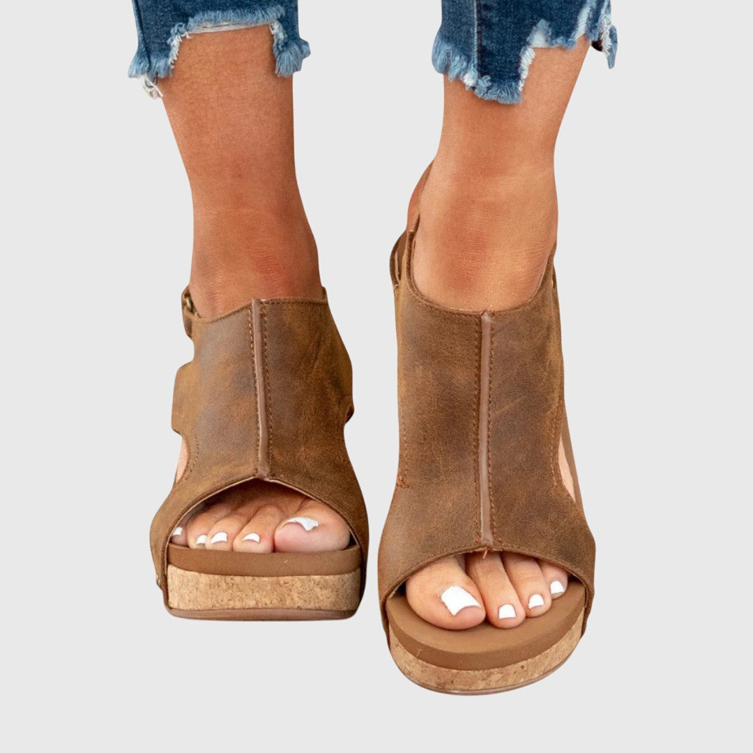 Ortopædiske peep toe-sandaler til damer