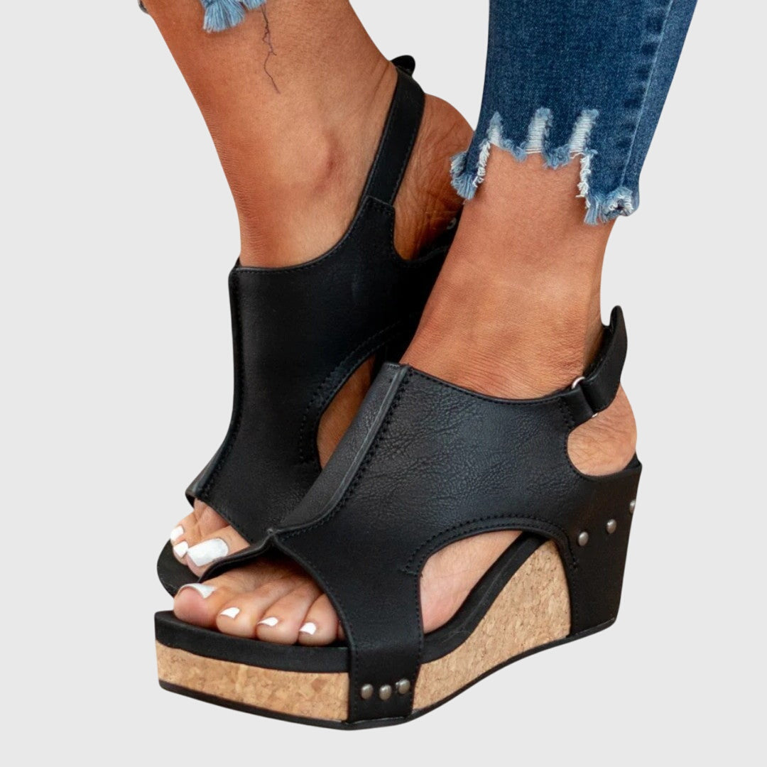 Ortopædiske peep toe-sandaler til damer