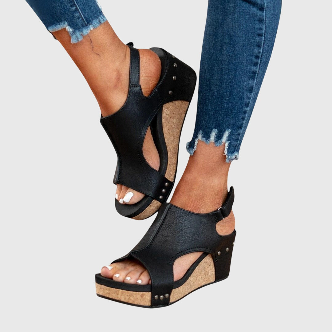 Ortopædiske peep toe-sandaler til damer