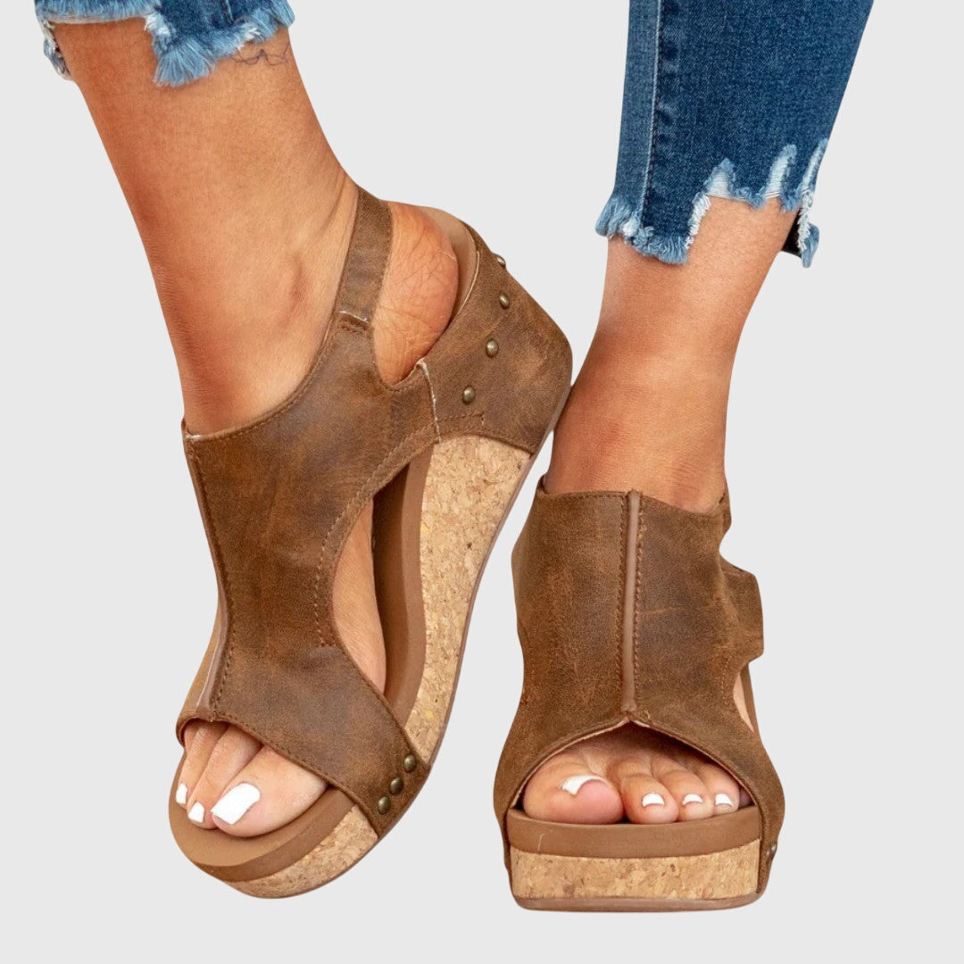 Ortopædiske peep toe-sandaler til damer