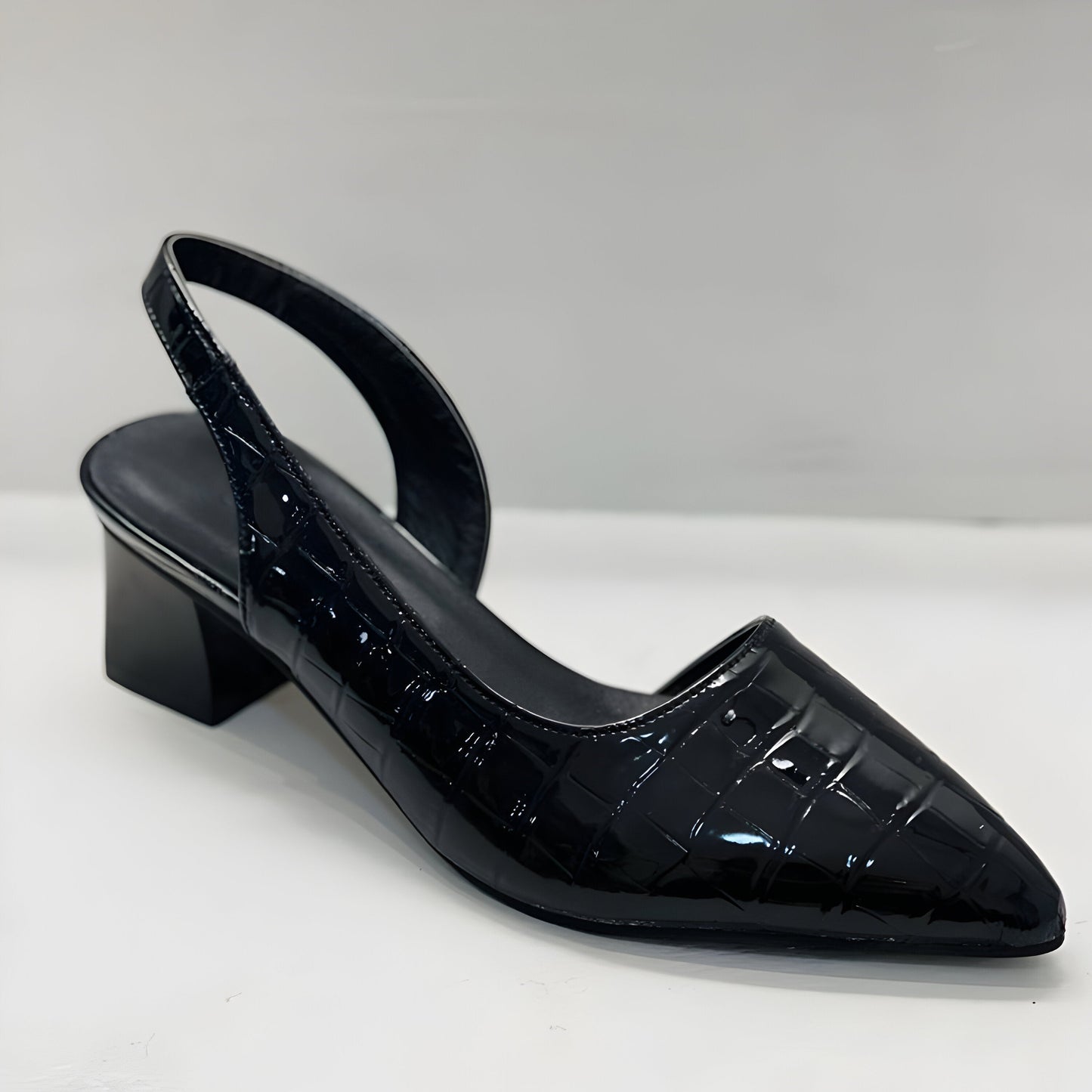 Ortopædiske slingback-sko med hæl til damer
